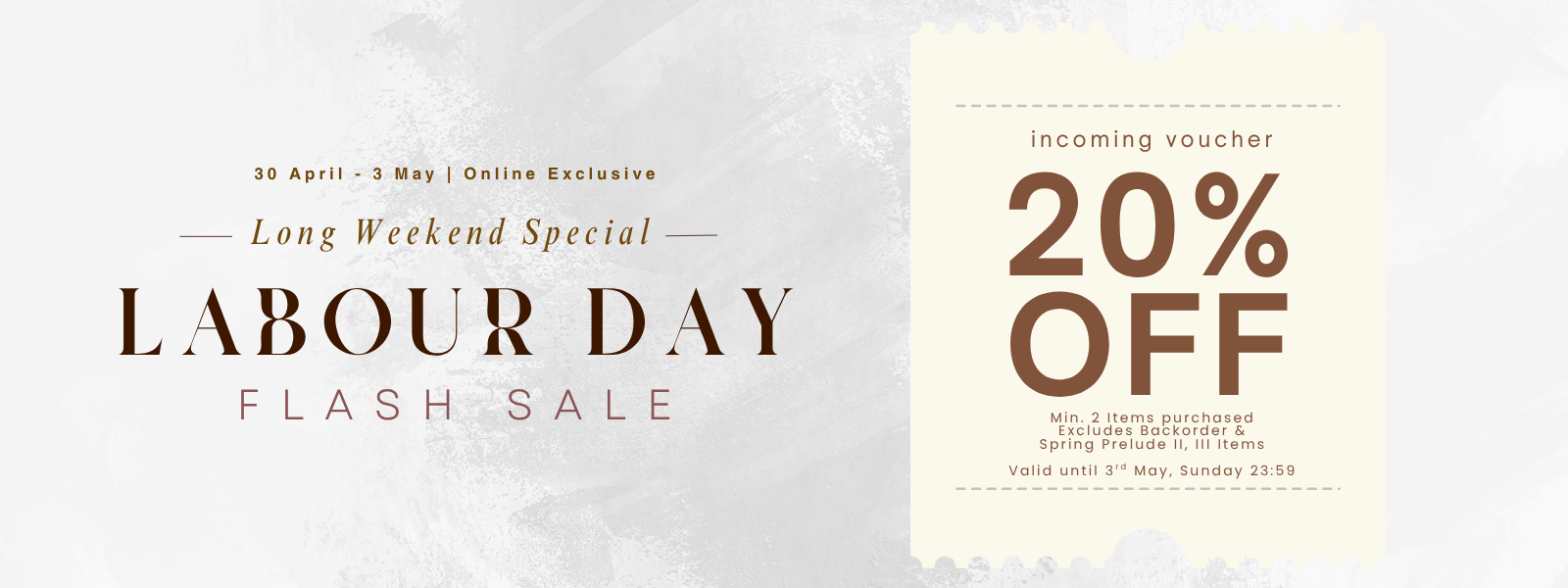 LONG WEEKEND SPECIAL