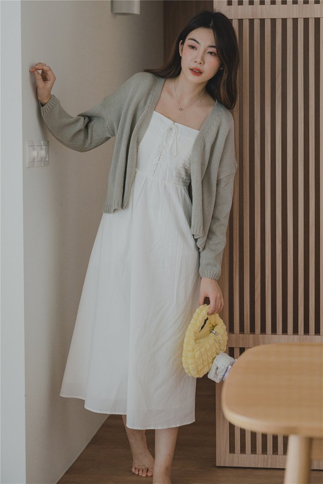 ACW Slouchy Cozy Knit Cardigan in Soft Grey