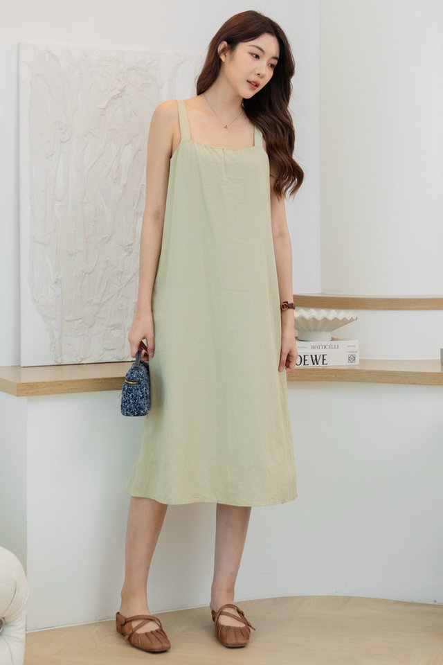 ACW Back Straps Two Way Midi Dress in Seafoam