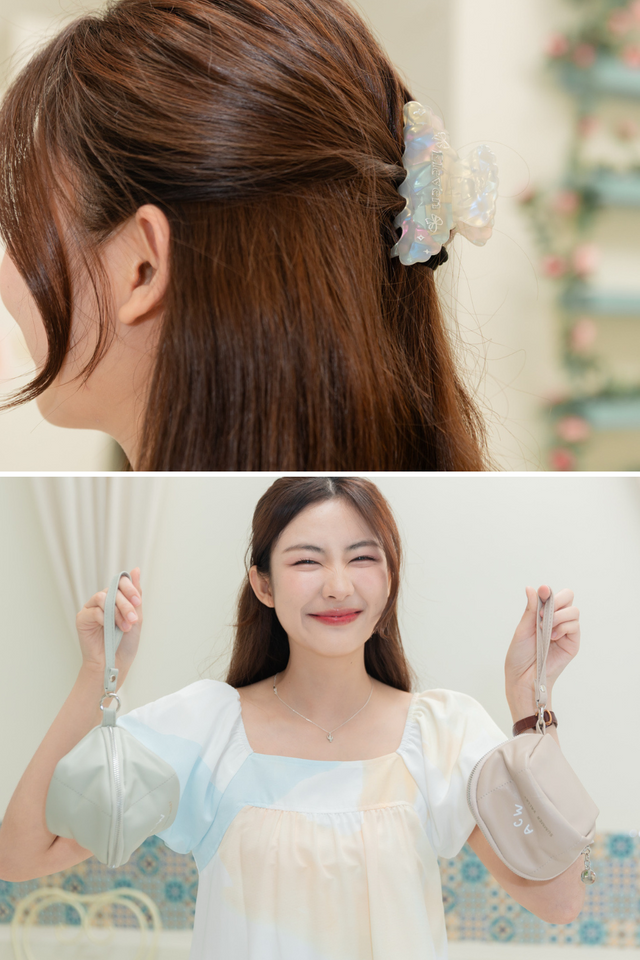 *MUST ADD TO CART* ACW Seashell "Eleven" Hair Jaw + ACW Soft PU Leather Pouch