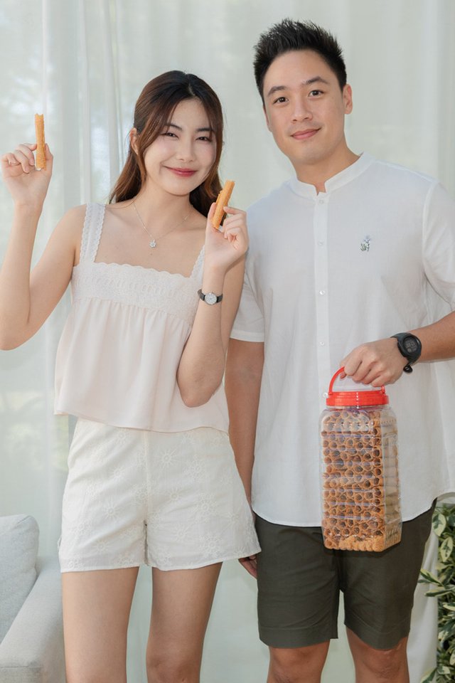 ACW Crotchet Straps Babydoll Top in Cream