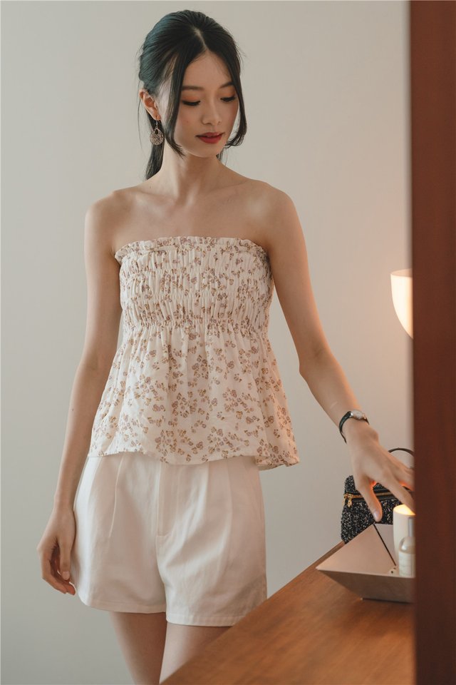 *Preorder* ACW Thick Strap Smock Babydoll Top in Lavender Petit Floral