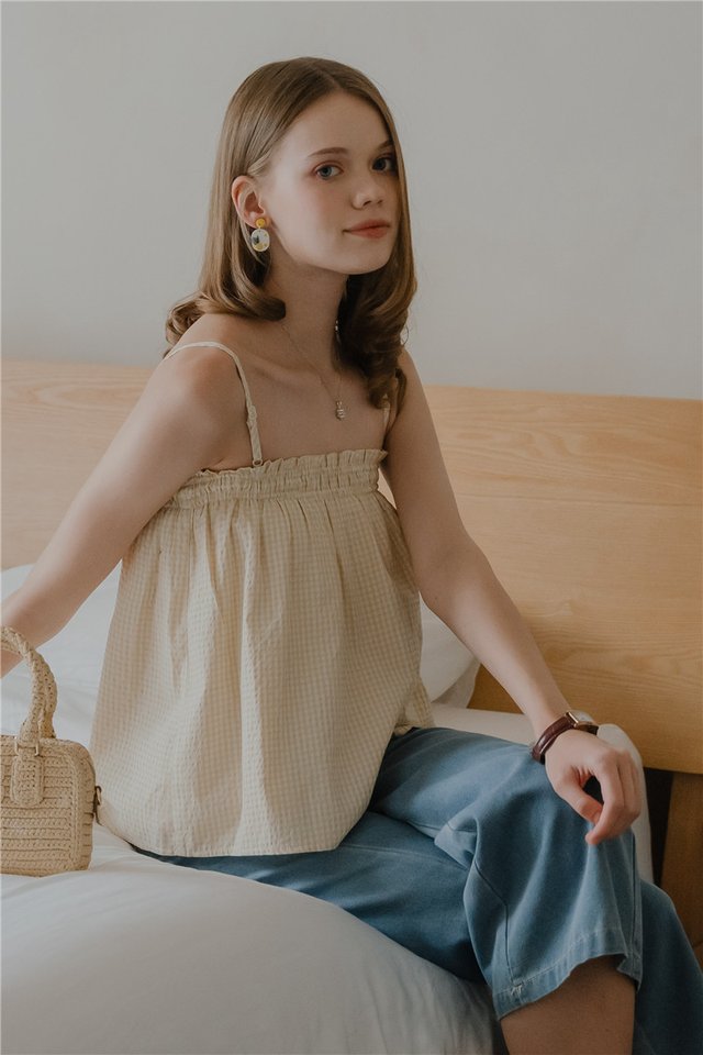 *Preorder* ACW Smock Cami Swing Top in Yellow Gingham