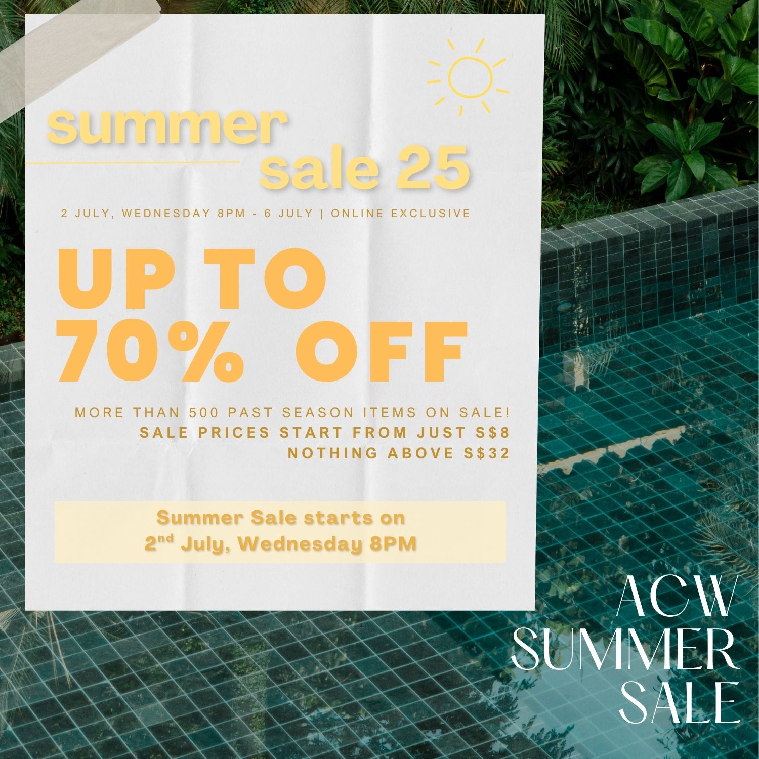 ACW JULY SUMMER SALE 2025