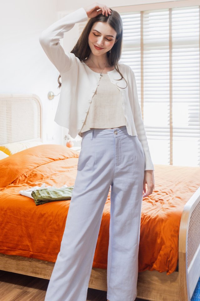 ACW Linen Pocket Trousers in Lilac