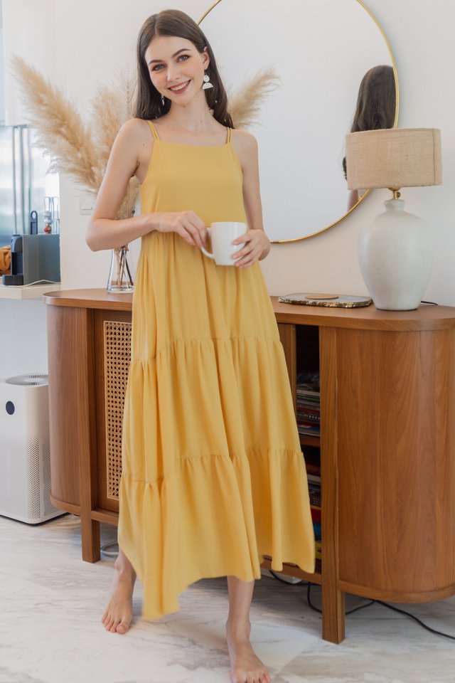 ACW Duo Strap Tiered Maxi Dress in Daffodil