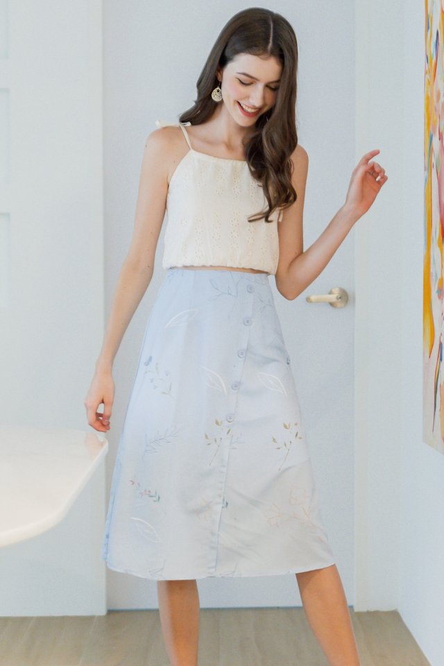 ACW Embrace Floral Midi Skirt in Sky 