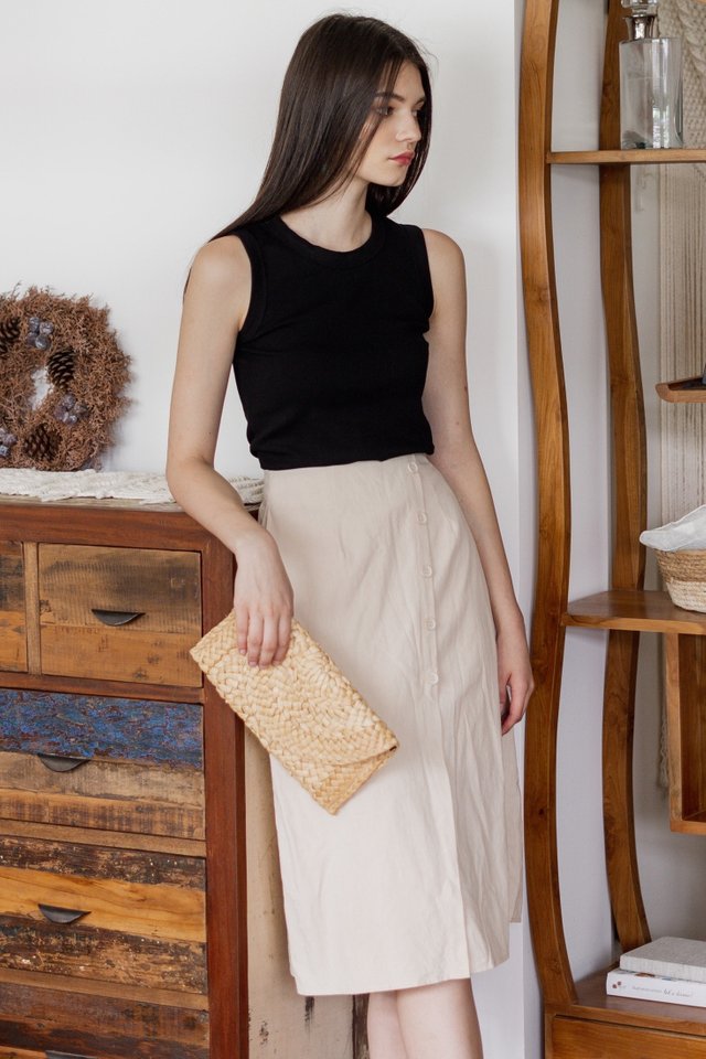 ACW Sleeveless Basic Knit Top in Black