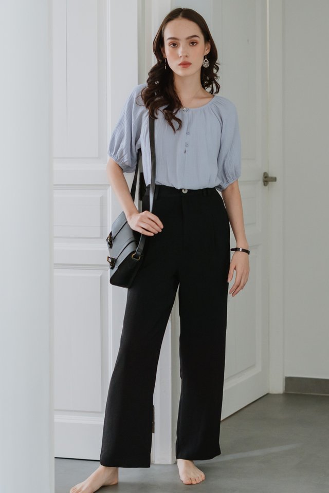 ACW Double Loop Straight Cut Trousers in Black