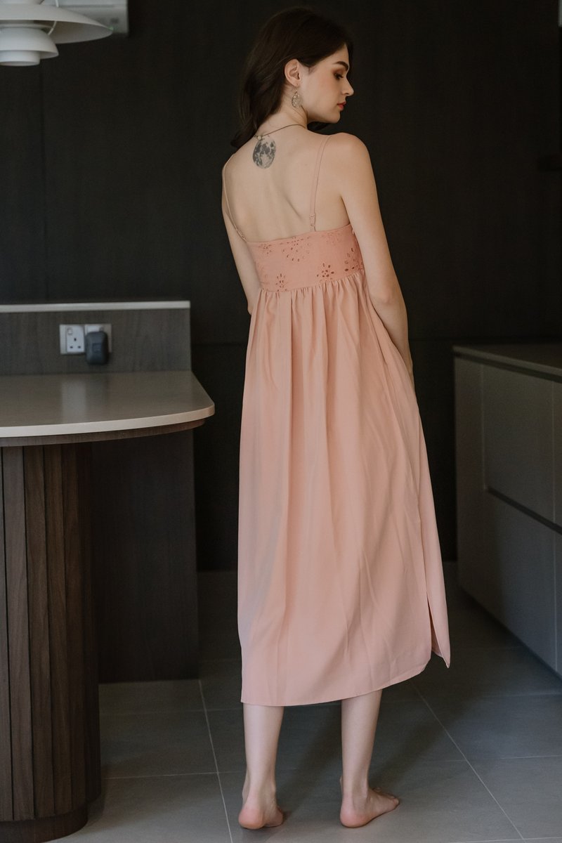 Peach on sale eyelet dress